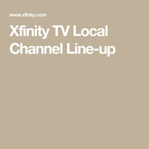 Xfinity TV Local Channel Line